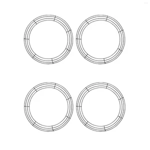 Dekoratif Çiçekler 4 PCS 16inch Sevgililer Ev Kapısı Festivali Dekor Tel Çelenk Çevre Çerçeve Metal Yuvarlak Yuvarlak Diy Sanat Sanat Açık Dayanıklı