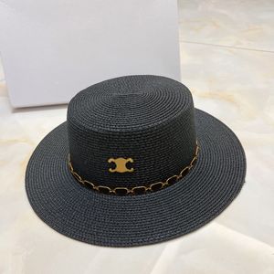 Chapéu de palha de designer de verão das mulheres para o homem moda praia chapéu unisex grama trança proteção solar moda plana balde chapéus chapéu de sol