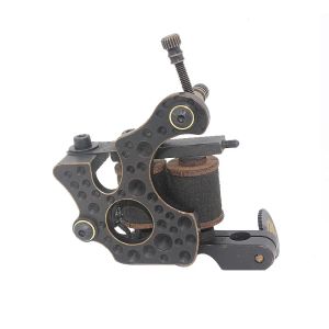 Guns Professional Handmade Copper Carved Craft Frame 8 Wraps Liner Coil Tattoo Machines Gratis frakt