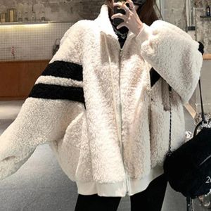 السترات للسيدات Harajuku Streetwear كبير الحجم الفضفاضة للنساء والرجال chic zipper incure soft fleece coats بالجملة بالجملة