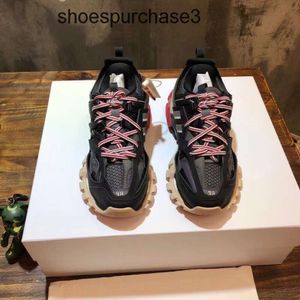 Designer Balencigs Fashion Casual Shoes Roller Skates Pure Original Dad Shoes Track3.0 Outdoor Thick Sole Milk Tea Elevated Shoes LED Lights Shoes Couple 7K3A