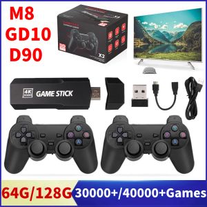 Shavers M8/gd10/d90 Video Game Stick Console with Wireless Controllers 4k Hd Tv Retro Game Console 50 Emulators 40000+ Games for Ps1/n64