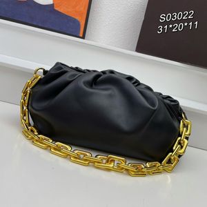 Borsa a catena di design di lusso Borsa da donna in vera pelle di alta qualità Borse a tracolla a catena grande oro Nero Marrone 12 colori L268F