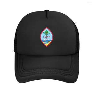 Ball Caps Punk Unisex Seal Of Guam Trucker Hat Adult Adjustable Baseball Cap Men Women Hip Hop