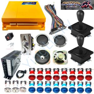 Konsoler DIY PANDORA BOX CX 2800 I 1 Arcade Game Cabinet Machine med Jamma Board Kit med Happ Joystick Button Power Supply Talare