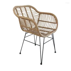Camp Furniture Nordic Outdoor Chair Home Balcony Rattan Leisure Garden Courtyard Beach Chairs Creative Backrest Dining