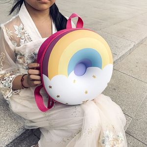 Dziecięcy plecak Śliczne 3D Donuts Dziecięce torby Shcool dla dziewcząt szkolne szkolne Rainbow Mini Bagpack Kawaii Toddler plecaki dla BAB238X