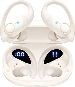 Trådlösa öronsnäckor Bluetooth öronskydd i 70 timmars uppspelning Vattentäta öronsnäckor Trådlös laddning Dual Power Display Bassöränger för sport/träning/löpning