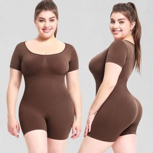 Mulheres Shapers Manga Curta Macacão Top Shapewear para Mulheres Controle de Barriga Sem Costura Corpo Shaper BuLifting Bodysuit Completo