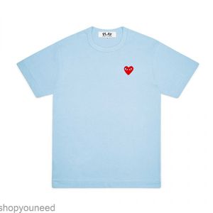 Mens T-Shirts Summer Mens T-shirts Cdgs Play t Shirt Commes Short Sleeve Womens Des Badge Garcons Embroidery Heart Red love 10 MNEA