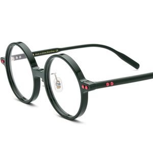 ファッションサングラスフレーム2021日本ブランドデザインメンレトロラウンドアセテートフルフレーム眼鏡