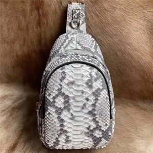 Waist Bags Exotic Genuine Snakeskin Men's Small Chest Bag Authentic Real Python Leather Male Messenger Man Cross Shoulder220T