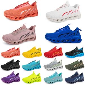 Kvinnliga män mode tränare löparskor trippel svart vit röd gul grön blå persikning teal lila orange ljusrosa fuchsia andningsbar sport sneaker en gai