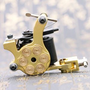 Датчики татуировки Hine Tattoo Gun Liner Shader Черная рамка 10 оберток Катушки ручной работы Профессиональный макияж Body Artist