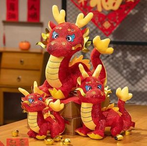 Dragão chinês brinquedo de pelúcia macio brinquedos de pelúcia animal dragão boneca mascote brinquedo presente de ano novo crianças presente