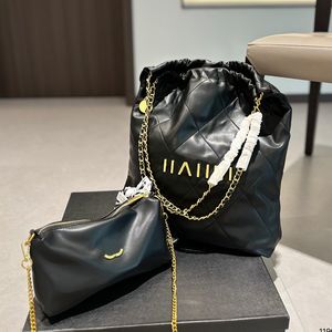 37CM Women Large Capacity Garbage Bag Vintage Designer Shoulder Bag Gold Hardware Luxury Handbag Crossbody Street Casual Bag String Longchammp Tote Pochette