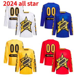 Benutzerdefinierte 2024 All Star Hockey Connor Bedard Spiel Jersey Crosby Kucherov Stitch Clayton Keller David Pastrnak Jeremy Swayman Rasmus Dahlin Frauen Drew''house''nhl