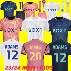 23 24 Bamford Llorente Leeds Unitedes Camisas de futebol 2023 2024 Terceiro Adams Aaronson HARRISON RODRIGO JAMES Maillots De Men Kids Home Away Camisa de futebol laranja