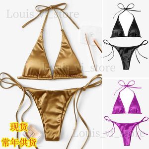 Kvinnors badkläder 2022 Ny baddräkt Sexig bikini Beach Suit Bikini Fashion Split Swimsuit T240222