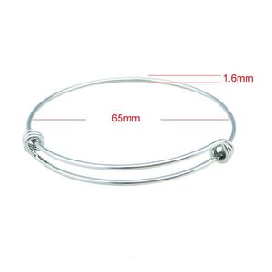 Bangle Wysokiej jakości stal nierdzewna rozszerzalne bransoletki z drutu dla mężczyzn Kobiety Biżuteria Odkrycia biżuterii moda DIY Sier Charm Bransoleta D Dhzs1