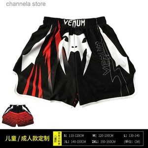 Shorts masculinos calções de boxe masculino apertado encaixe roupas de secagem rápida boxe tailandês shorts de manga curta ginásio luta t240223