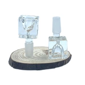 Super Cubic Square Glass Hookah Bowl 14mm 18mm Cube Bowls/Slide With Man Foge Water Bong Rökningstillbehör