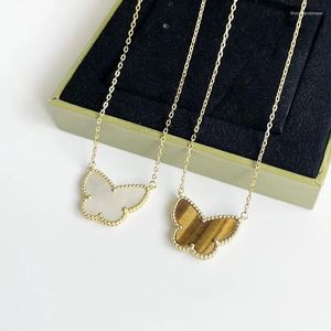 Pingentes femme bijoux tendência prata banhado a ouro branco fritillary borboleta colar feminino moda collana serpiere jóias