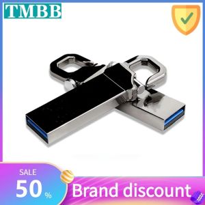 Sürücüler Binful Yüksek Hızlı Memoria Flash Drive Pendrive 64g Su Geçirmez Kalem Sürücü 16GB 8GB 4GB 32GB Flash USB Metal Çubuk Anahtar Özel