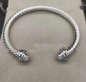 designer men bracelet cable bracelets fashion jewelry women gold silver Pearl head cross bangle Bracelet open cuff dy jewelry man party christmas gift