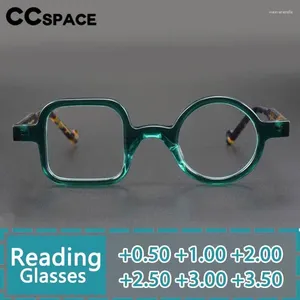 Solglasögon R49307 Lady Trend Asymmetrical Acetate Reading Glasses Men High Quality Retro Optical Presbyopic Eyewear Dioptric 50- 300