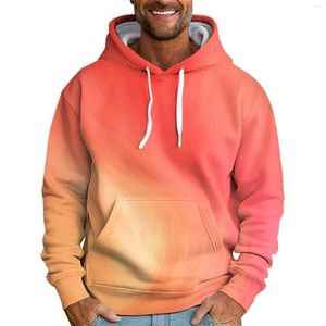 Men's Hoodies Solid Long Sleeved Loose Hooded Sweatshirt Casual Fashion Sports Clothing Sweatshirts Men