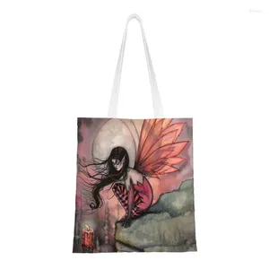 Torby na zakupy urocze jesienne płomienie bajki fantasy Art autorstwa Molly Harrison Tote Recycling Canvas Groceries Bag na ramię