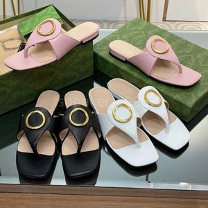 Designer -Hausschuhe Sandalen luxuriöser Metal G Buckle Classic Women Sandals Sandals Square Toe Schuhe Sommer Casual Mule Beach Slipper Slipper