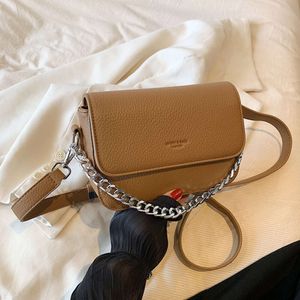 Texture Chain Decoration Small Square 2023 Summer Lychee Pattern Personalized Shoulder Crossbody Women's Bag Trend 75% factory direct sales