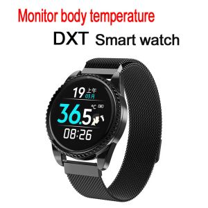 Watches BT01 Smart Watch Body Temperatur IP68 Waterproof Heart Rate Blodtryck Fitness Tracker Smartwatch för iOS Android Xiaomi