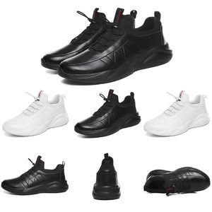 Löpskor för män Kvinnor Triple Black White Leather Platform Sportsneakers Mens Trainers Hemlagade märke Made in China 36-45