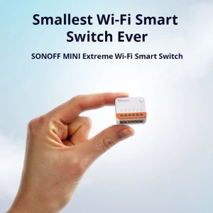 Controle sonoff mini r4 módulo de interruptor inteligente wi-fi, interruptor de 2 vias, casa inteligente, funciona com r5 smate, controle sem fio, alexa, google home