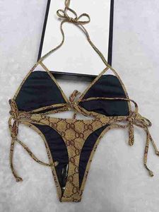 Designer 23ss Designer donna sexy Set bikini Costumi da bagno a forma di cinturino trasparente Costumi da bagno donna Costumi da bagno Costumi da bagno donna da spiaggia Biquini Marchi di lusso misti swimw