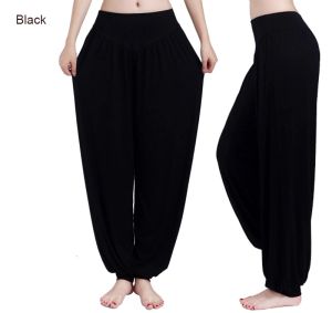 Capris Cotton High Taille Stretch Women Harem Hosen S Port Hosen Flare Pant Dance Club Boho Wide Bein lose lange Hosen Bloomers Hosen