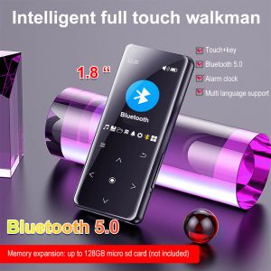 Högtalare 1.8Inch MP4 -spelare med Bluetooth -högtalare MIC Touch Key FM Radiovideo Play Ebook HiFi Metal MP4 Musikspelare Walkman