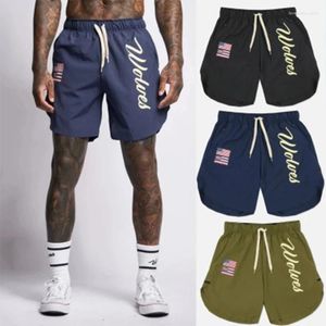 Shorts masculinos ginásios homens corredores de secagem rápida esportes musculação fitness sweatpants treino correndo roupas de marca