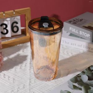 Tumblers 1pc-ins Style Simple Transparent Non-straw Glass Juice Coffee Cup