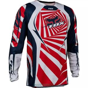 Homens camisetas Fox Speed ​​Terno Respirável e Seco Montanha Off-Road Ciclismo Verão Motocicleta Manga Comprida T-shirt Bicicleta QV0Q