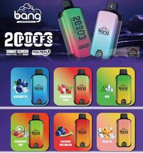 BANG 20000 Puff 20K Puff 28 ml Wstępnie ładowane 650 mAh Vapeable Peen Vape 0%2%3%5%Inteligentny Bang Display