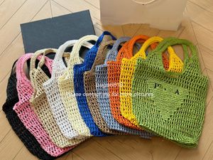 Klasik tasarımcı rafia tote lüks plaj çantası markaları içi boş haritalar saman çanta moda kağıt dokuma crossbody kadınlar yaz seyahat omuz çantaları o7182c