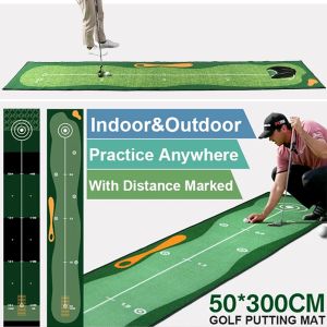 Tappetino da golf Putting Green da 50x300 cm Attrezzatura da interni per l'home office Tappetino da allenamento per mini golf da interni 3 tipi tra cui scegliere