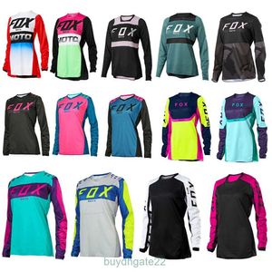 Men's T-shirts Womens Jerseys Bat Fox Downhill Bike Jersey Motorcycle Motocross T-shirt Quick Dry Mountain Offroad Dh Enduro Cycling LAXM