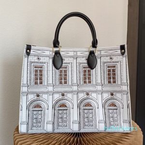 borse tote in cartone da donna di moda firmate Borsa da lavoro bianca nera Borsa a tracolla252O