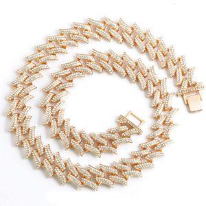 cuban chain Tennis necklace Mens diamond flame bramble Cuba chain multi color thick Necklace hip hop hip hop rap Jewelry Bracelet
