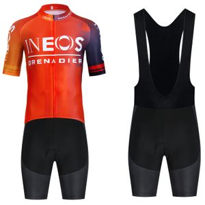 2024 INEOS Team Cycling Jersey Bibs Terno Curto Homens Mulheres Bora Road Bike Quick Dry Pro Ciclismo Bike Maillot Riding Jersey 20D Bibs calças Roupas